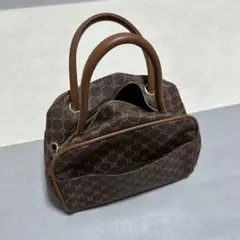 ブラウン ロゴパターン ハンドバッグ