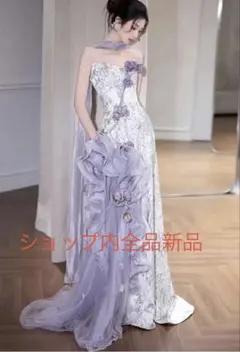 45R ラップドレス ガウン 新品 タグ付き 花柄プリント ワンピース