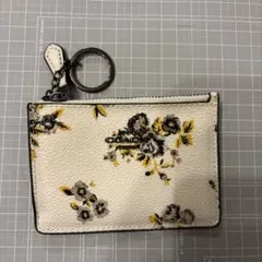 COACH 花柄パスケース IDウィンドウ付き