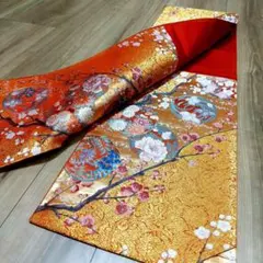 D207 振袖 薔薇 蝶々 金駒刺繍 正絹 着物 袷 極美品 - メルカリ