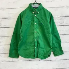 【H&M L.O.G.G.】キッズ 長袖 シャツ 7-8Y グリーン コットン