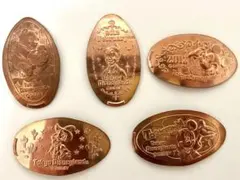 【クリーニング済・まとめ買い◎】ディズニーランド スーベニアメダル 5枚セット