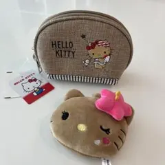 【値下げしまむら】HELLO KITTY ポーチとぬいぐるみミラーセット
