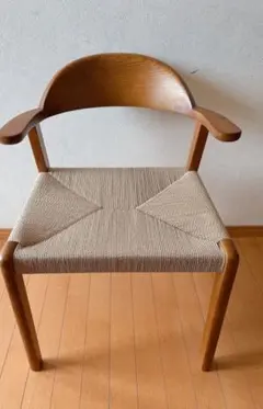 ペーパーコードチェア北欧デザインアームチェアリプロダクト品　ブラウン