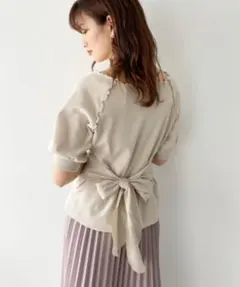 maje バックリボンワッフルトップスのサムネイル