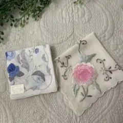 【新品】汕頭　スワトウ 手刺繍ハンカチ エトワール 中国刺繍ハンカチオマケ付き。