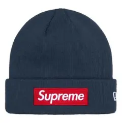 Supreme New Era Box Logo Beanie Navy