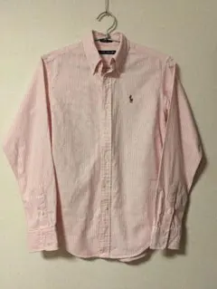 Ralph Lauren　ストライプ柄　長袖オックスフォード　ボタンダウンシャツ