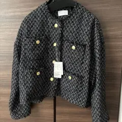 ノーカラーツイード　ユナイテッドアローズ グリーンレーベルリラクシング