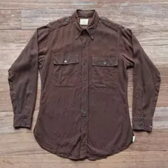 40s U.S レーヨン ミリタリーシャツ オフィサーシャツ マチ付き