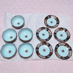 有田焼 珠光造 金彩 小鉢5個 小皿5枚 セット