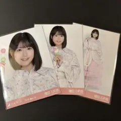 乃木坂46 生写真　桜カラーコーデ　3種コンプ　増田三莉音のサムネイル