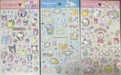 シール　3枚セット　サンリオ　サンリオキャラクターズ　シナモロール
