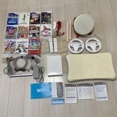 Wii本体 リモコン×2 バランスWiiボード 太鼓 Wiiハンドル×2