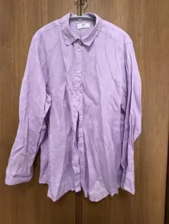 ユニクロプレミアムリネンシャツライトパープル　ラベンダー 3XL