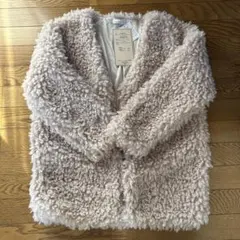 ベージュ フリース ボアジャケット