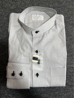 ドゥ・ワンソーイング　スタンドカラーシャツ　ストライプ