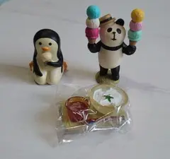 コンコンブル 3種類 パンダ ペンギン そうめん デコレ DECOLE 置き物