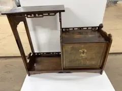 L547」長期保管品 高級 唐木 透かし彫刻 飾棚 - メルカリ