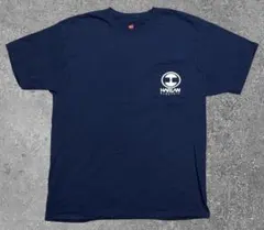 Hanes ヘインズ ネイビー Tシャツ ポケT 企業系 L 胸ポケ
