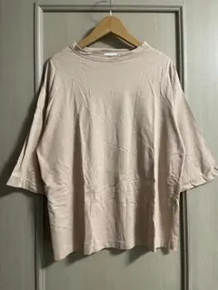 håndværk コットン Tシャツ ピンクベージュ S