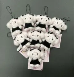 mikko characters ブラックリボン マスコット キャミー ×8