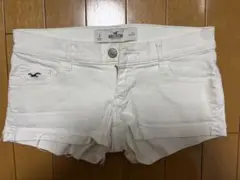 Hollister ホワイト デニムショートパンツ W24