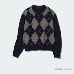 プレミアムラムクルーネックセーター