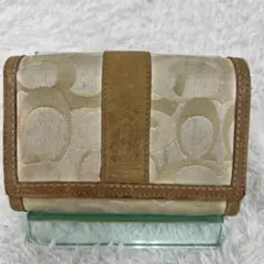 COACH コーチ シグネチャー 二つ折り財布 ブラウン メンズ レディース