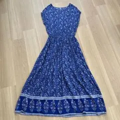 花柄 ロングレーヨンワンピース