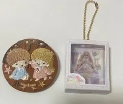 リトルツインスターズ　刺繍缶バッチ　リカちゃんミニチュアパッケージコレクション