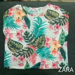 再値下げ【未使用】ZARA トロピカル柄 トップス