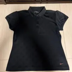 NIKE GOLF ドライフィットポロシャツ　黒　半袖　パフスリーブ　Ｌ