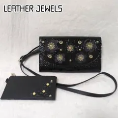 LEATHER JEWELS 長財布 ショルダーウォレット クロコ型押しレザーのサムネイル