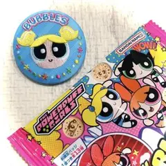 パワーパフガールズ 刺繍缶バッジ　バブルス