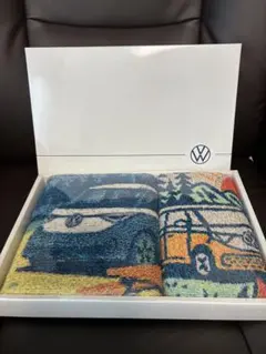 【新品・未使用】volkswagen 五彩織り　フェイスタオル・ウォッシュタオルのサムネイル