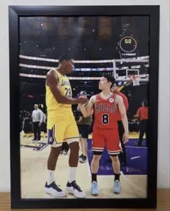 NBA レイカーズ 八村塁　ブルズ 河村勇輝　ポスター　A4サイズのサムネイル