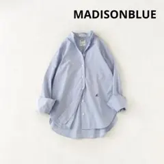 タグ付✨マディソンブルー マダムシャンブレーシャツ B刺繍 ブルー 01 