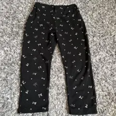 リボン柄 黒 ボトムス　ズボン　110