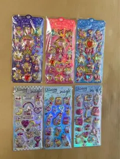 シャカシャカシールボンボンドロップシール　プチドロップ　ぷくぷく 6パックセット