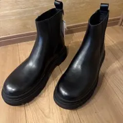 ブラック サイドゴアブーツ 43