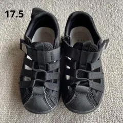 【IFME】キッズサンダル　水陸両用　黒　17.5㎝