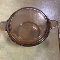 一度使用　VISION 両手鍋 1.5L フランス製 ガラス鍋　蓋付き