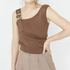 EVRIS バックルRIBニットタンクトップのサムネイル