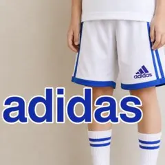 adidas アディダス サッカーパンツ ハーフパンツ L 白青のサムネイル