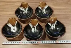 たち吉　レトロ 陶器 小鉢 5個セットのサムネイル