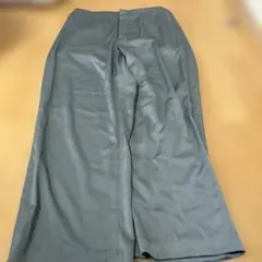ユニクロ　サテンリラックスストレートパンツ　グリーン　レディース　XL