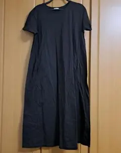 ブラウン XL カットソーワンピース 半袖