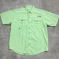 Columbia PFG フィッシングシャツ アウトドア ライトグリーン