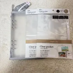 ダイソー6リングファイル A5 クリアポケットリフィルセット